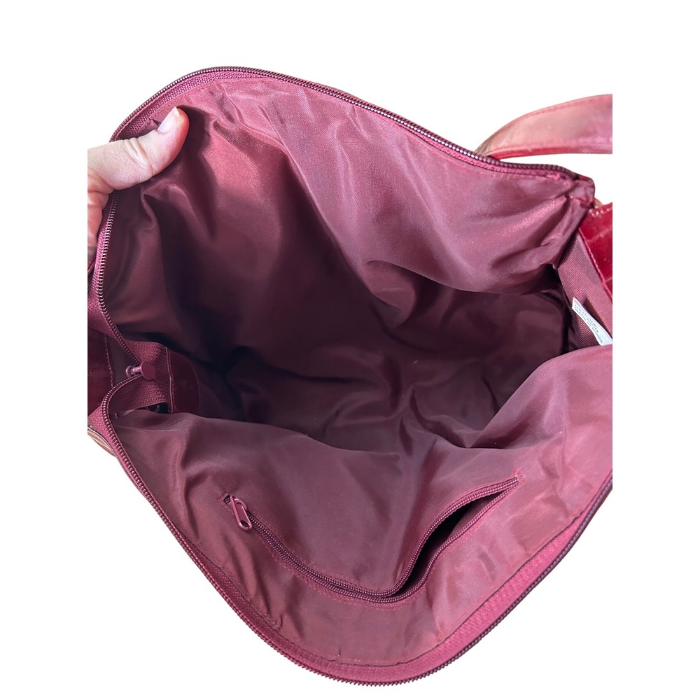 Vintage‎ Lee Sands Pink/ Red/ Burgandy  Eel Skin Leather Shoulder Bag Unique - Picture 4 of 15